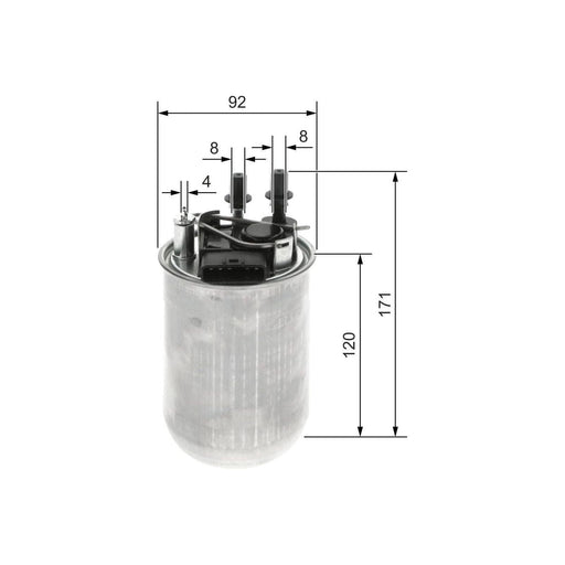 Genuine Bosch Car Fuel Filter N2200 Fits Nissan Juke Dci - 1.5 - 10- F026402200 Bosch  - Town Parts