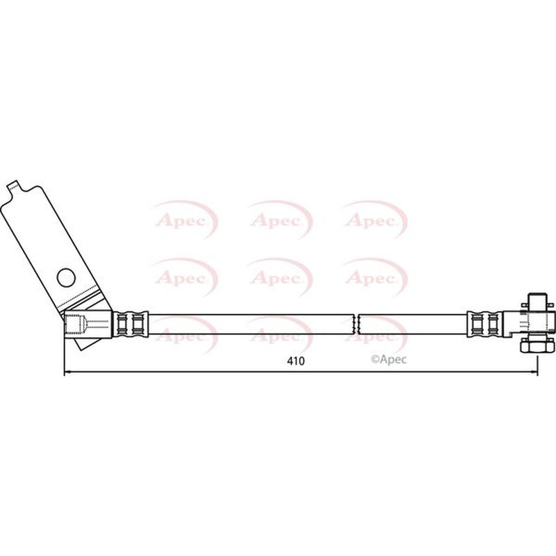 Apec Brake Hydraulic Hose Line Front Left HOS3725