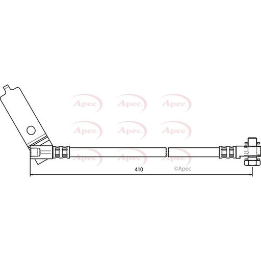 Apec Brake Hydraulic Hose Line Front Left HOS3725