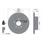 Textar 2 x Rear Brake Discs 92139300