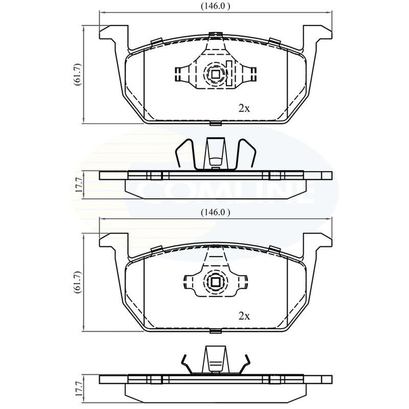 Comline 4 x Front Brake Pad Set CBP02389