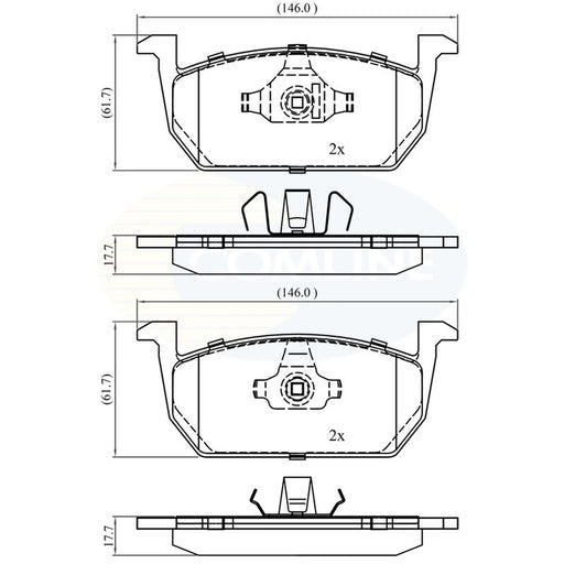 Comline 4 x Front Brake Pad Set CBP02389