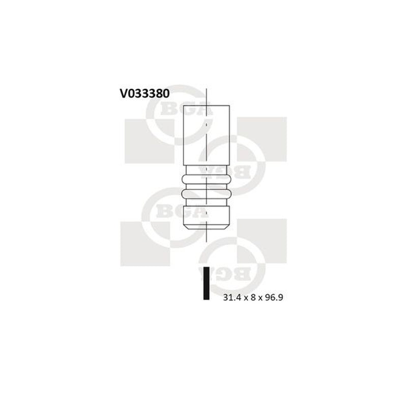 BGA Engine Exhaust Valve 31mm Head V033380