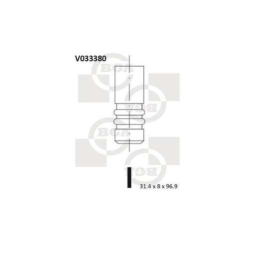 BGA Engine Exhaust Valve 31mm Head V033380