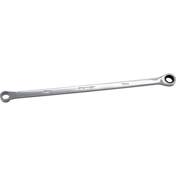 Sealey Extra-Long Double Ring Ratchet/Fixed Spanner 13mm (72T)