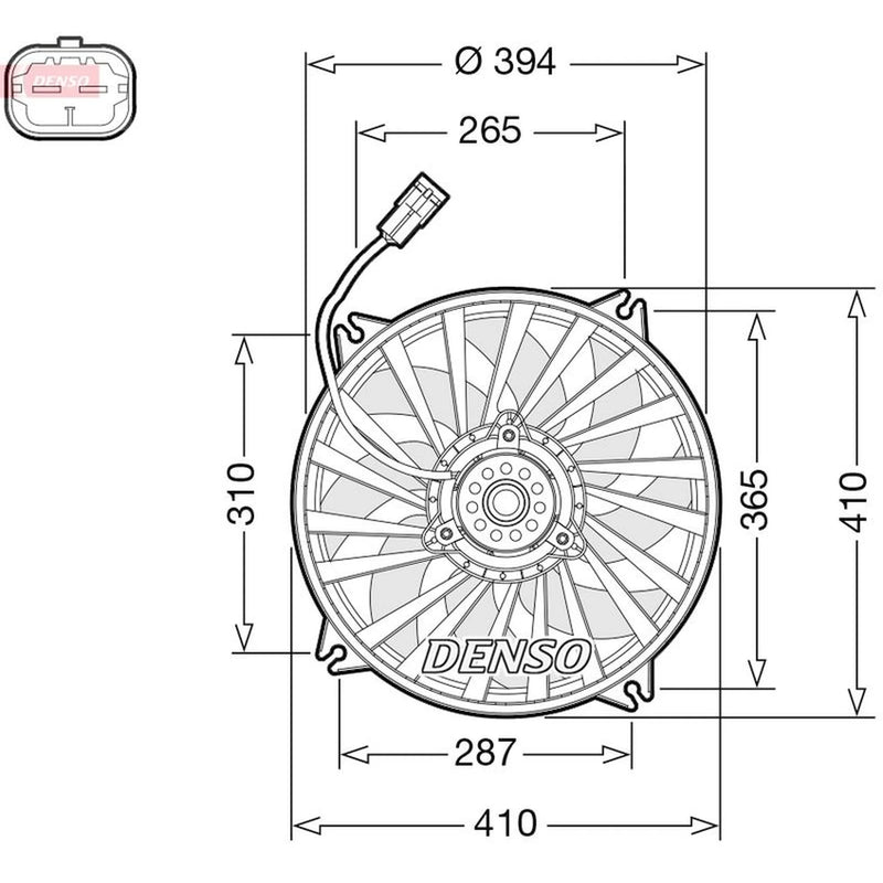 Denso Engine Cooling Fan DER07012