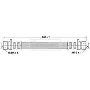 Borg & Beck Brake Hydraulic Hose Line Rear Left BBH6785