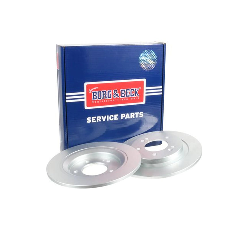 Borg & Beck 2 x Solid Rear Brake Discs BBD6346