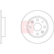 Apec 2 x Solid Rear Brake Discs DSK304