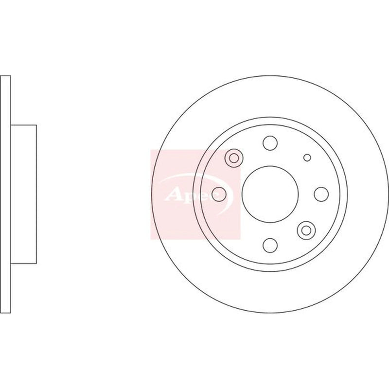 Apec 2 x Solid Rear Brake Discs DSK304