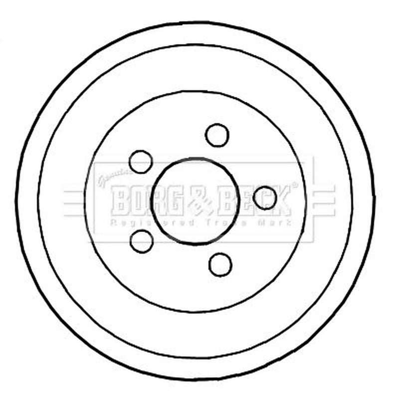 Borg & Beck Brake Drum Assembly Rear BBR7191