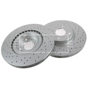 Borg & Beck 2 x Perforated/Vented Front Brake Discs BBD5473