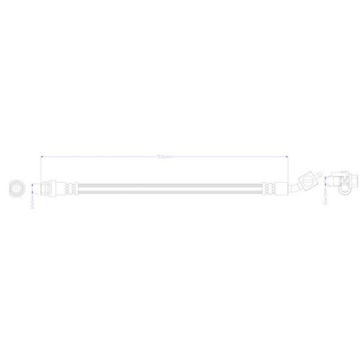 Juratek Brake Hydraulic Hose Line Rear Left JBH1412L