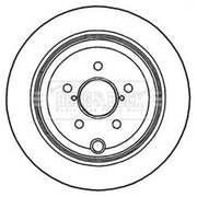 Borg & Beck 2 x Solid Rear Brake Discs BBD4756
