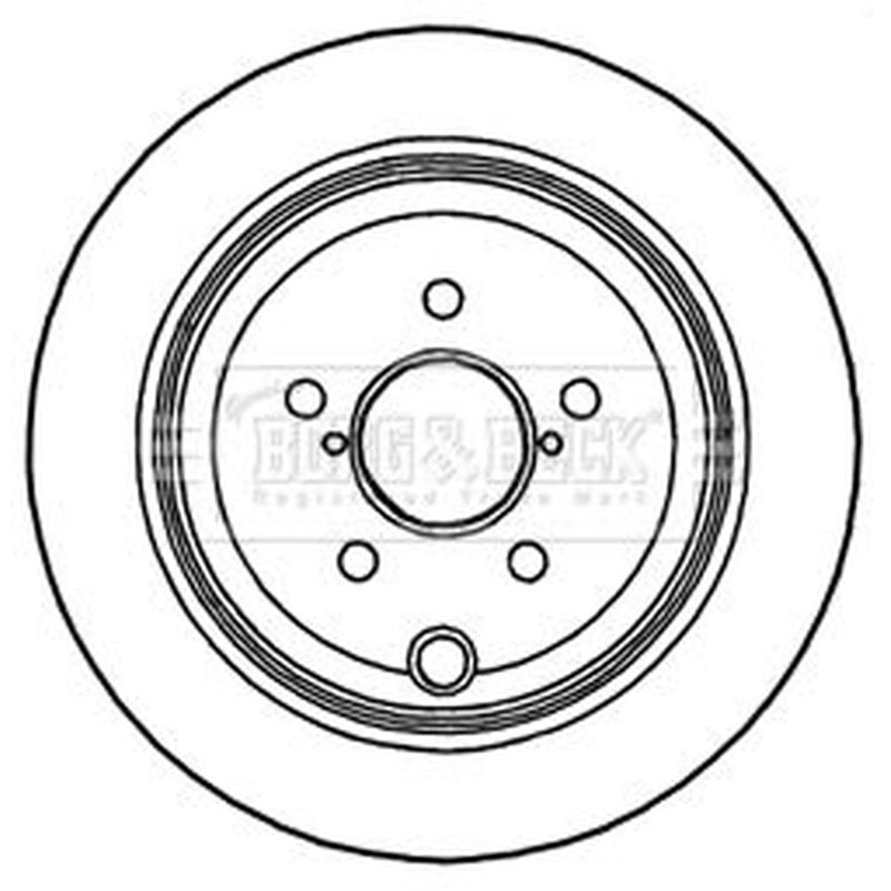 Borg & Beck 2 x Solid Rear Brake Discs BBD4756