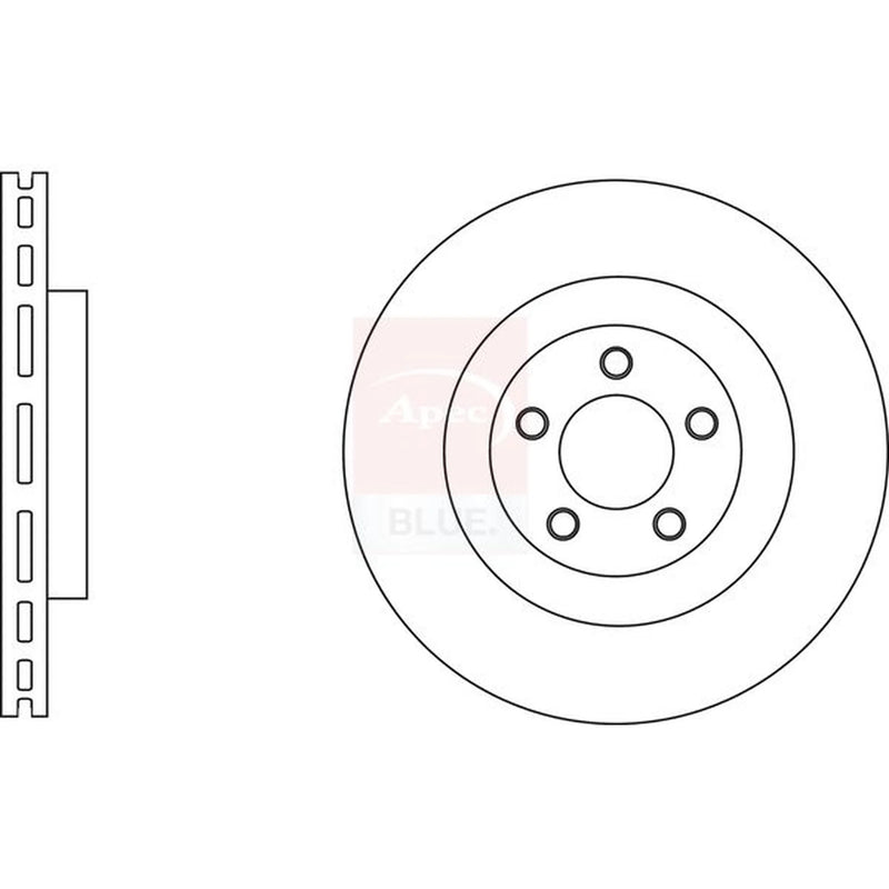 Apec 2 x Vented Front Brake Discs SDK6569