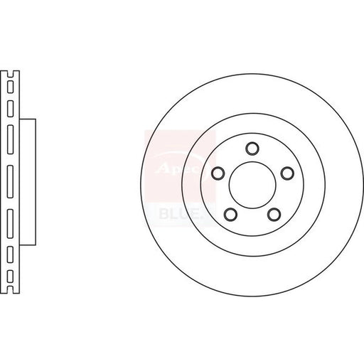 Apec 2 x Vented Front Brake Discs SDK6569