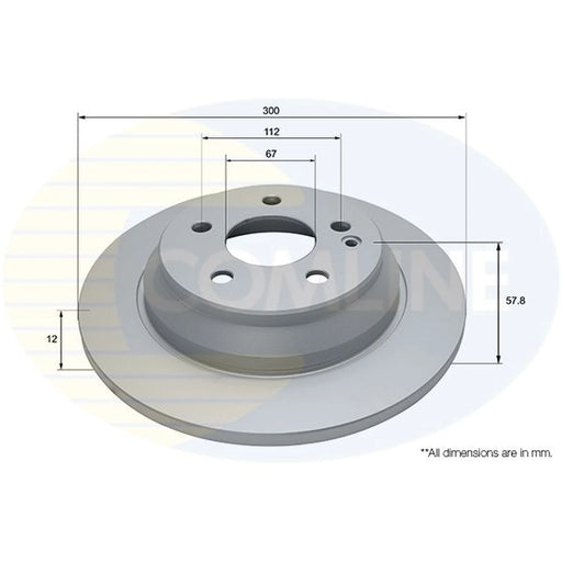 Comline 2 x Solid Rear Brake Discs ADC2805