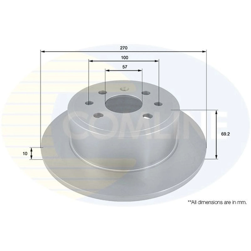 Comline 2 x Rear Brake Discs ADC1104