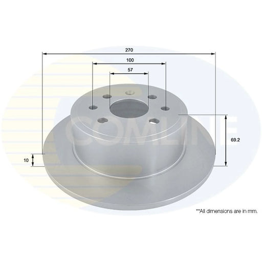 Comline 2 x Rear Brake Discs ADC1104