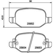 Mintex Rear Brake Pad Set MDB3331