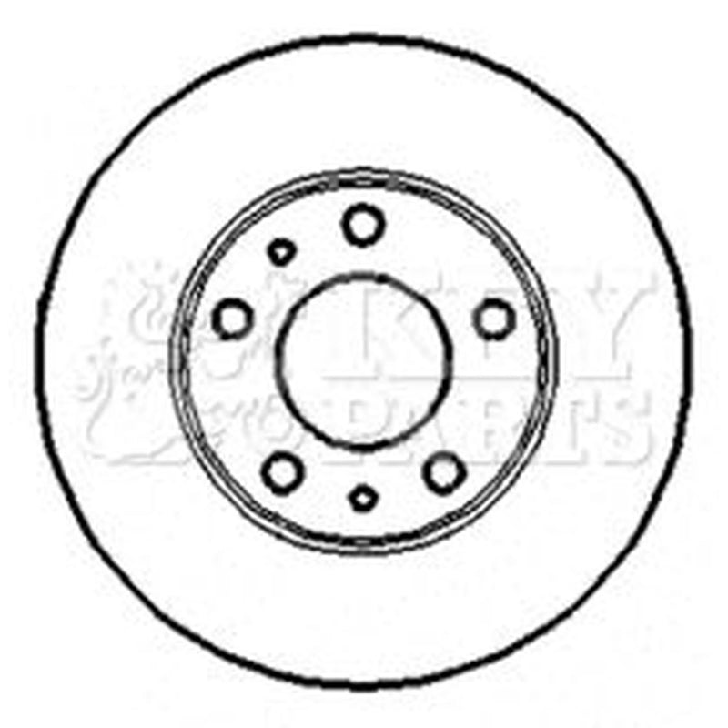 Key Parts 2 x Solid Rear Brake Discs KBD4414