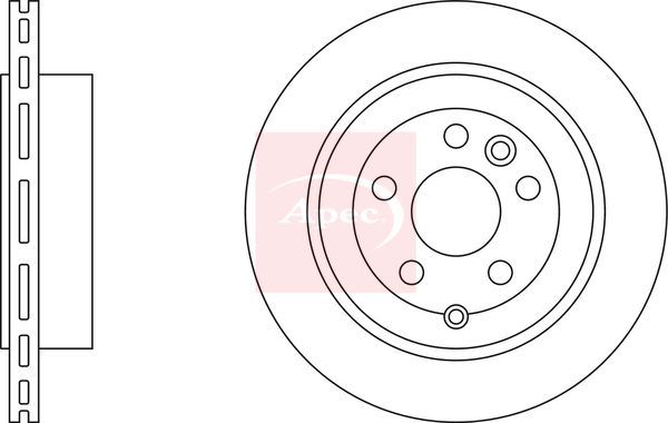 Apec 2 x Brake Disc Set Vented