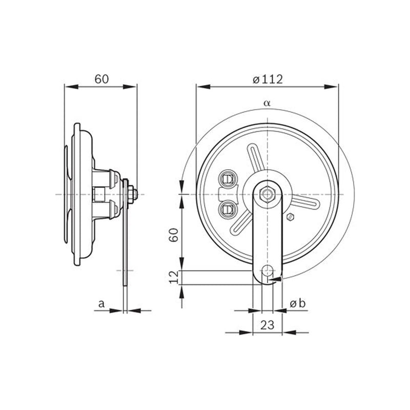 Bosch Car Horn Signal Unit 0 986 320 314