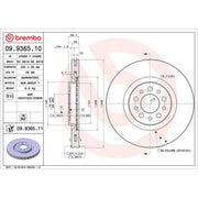 Brembo 2 x Front Brake Discs 09.9365.11