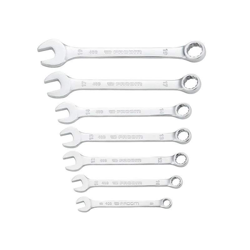 Facom 40B.JP7PB 40B Series Slim Metric Combination Spanner Set, 7 Piece