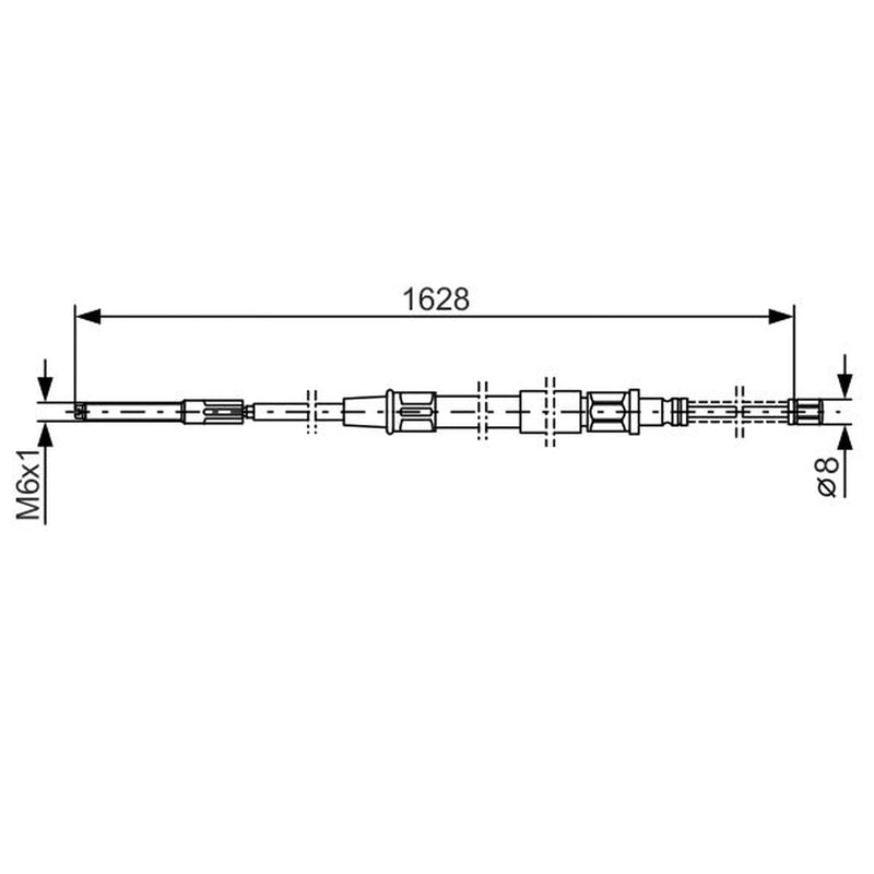 Bosch Handbrake Cable Right Rear 1 987 477 169
