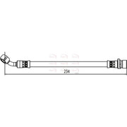 Apec Brake Hydraulic Hose Line Rear Right HOS4004