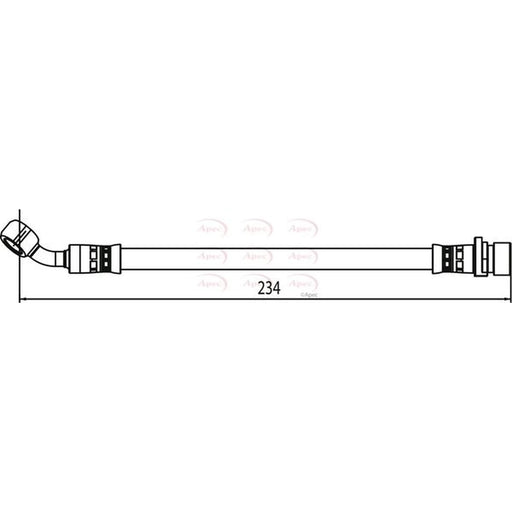 Apec Brake Hydraulic Hose Line Rear Right HOS4004