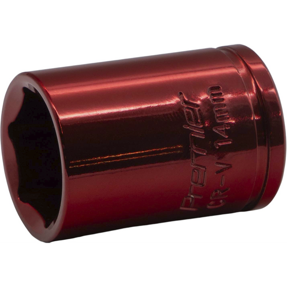 Sealey 3/8"Dr Coloured Socket 14mm (Red)