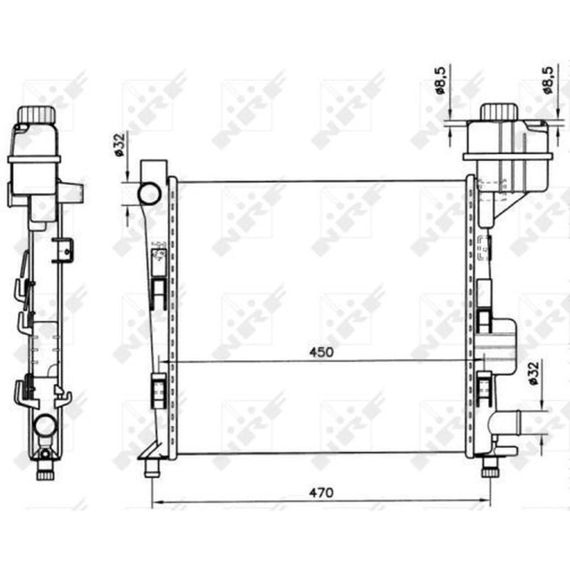 NRF Engine Radiator 58252