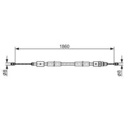 Bosch Handbrake Cable Left Rear 1 987 482 540