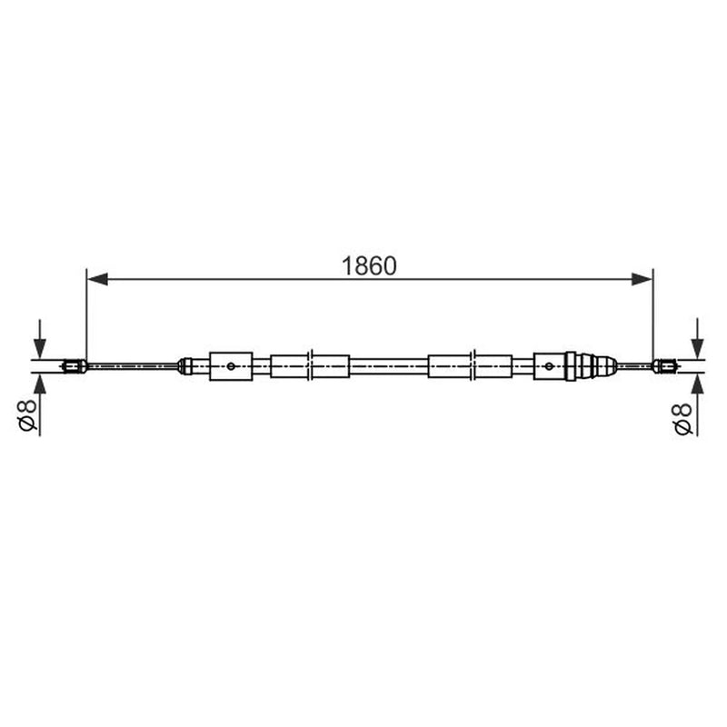 Bosch Handbrake Cable Left Rear 1 987 482 540