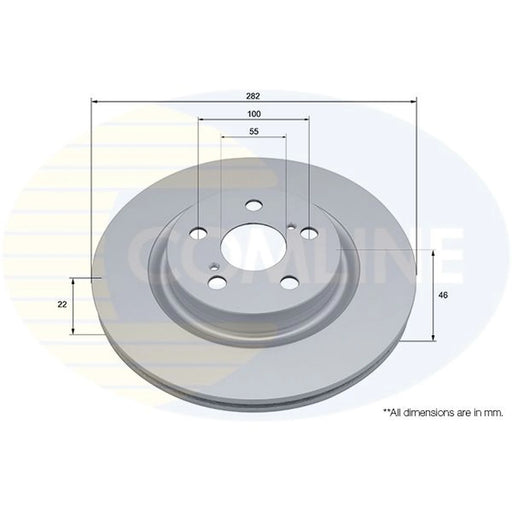 Comline 2 x Internally Vented Front Brake Discs ADC5234V