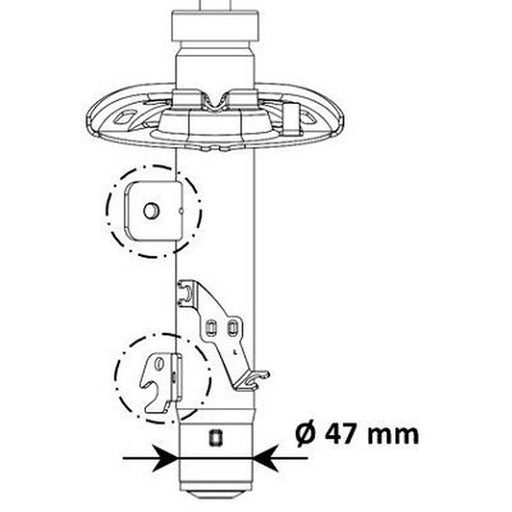 KYB Shock Absorber Damper Strut Front Right 3338053