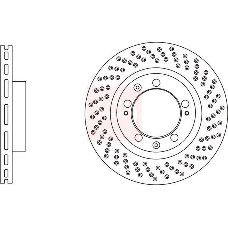 Apec 2 x Perforated/Vented Front Brake Discs DSK3109