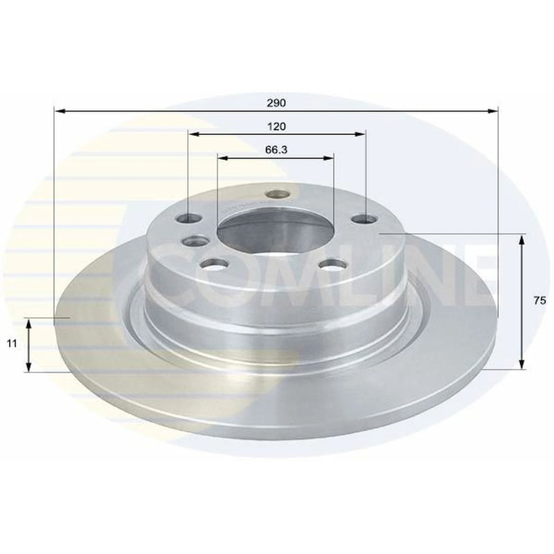Comline 2 x Solid Rear Brake Discs ADC1778