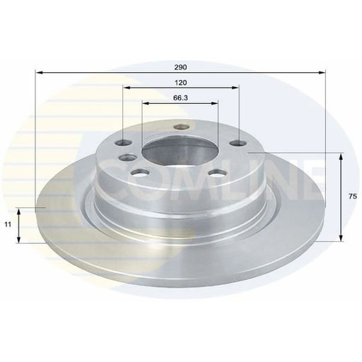 Comline 2 x Solid Rear Brake Discs ADC1778