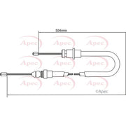 Apec Handbrake Cable Front CAB1058