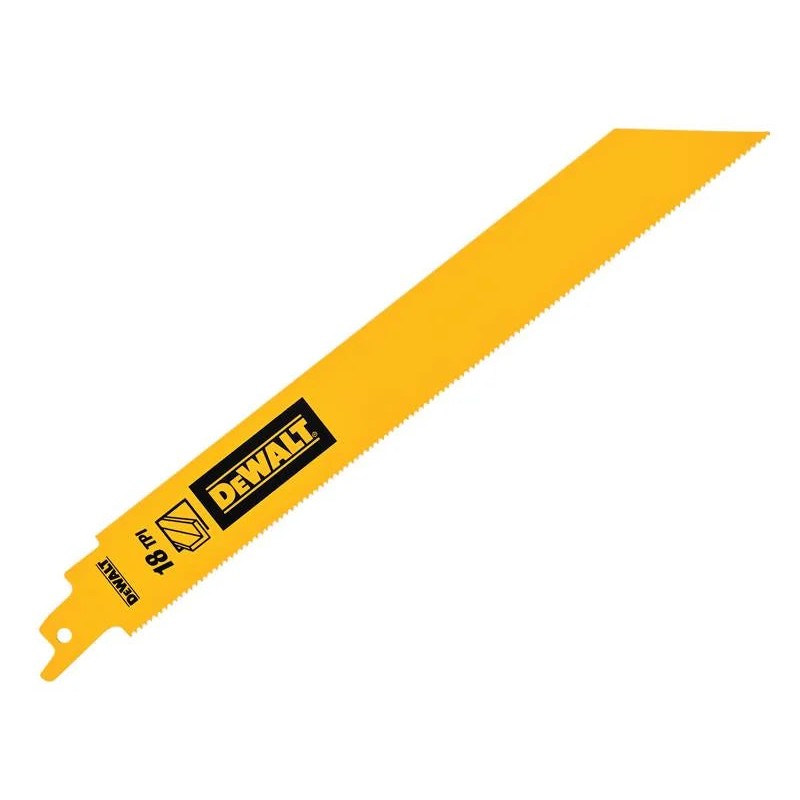 DEWALT Power Tools Bi-Metal 1in High Metal Reciprocating Blade 228mm x 18 TPI