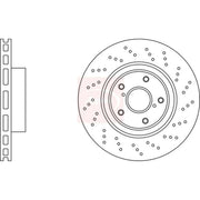 Apec 2 x Perforated/Vented Front Brake Discs DSK2961
