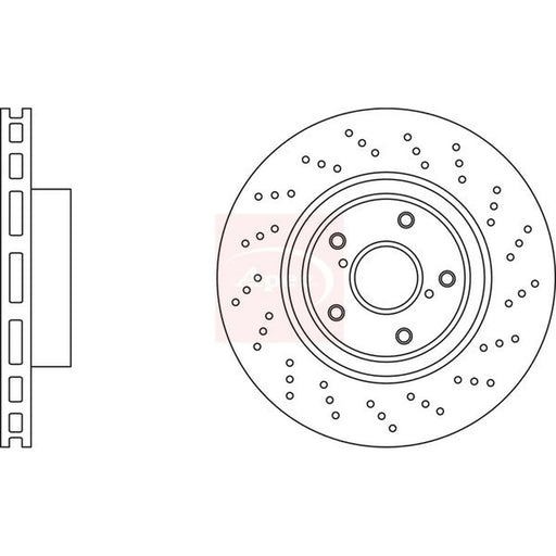 Apec 2 x Perforated/Vented Front Brake Discs DSK2961