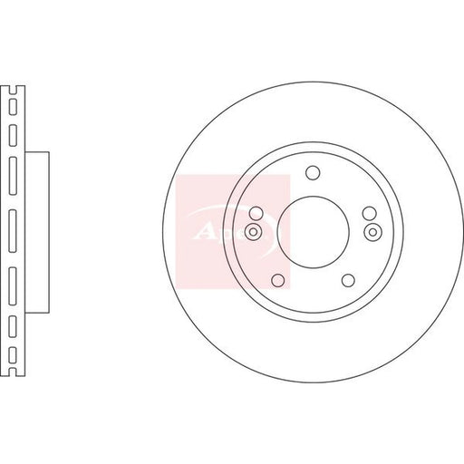 Apec 2 x Vented Front Brake Discs DSK3371