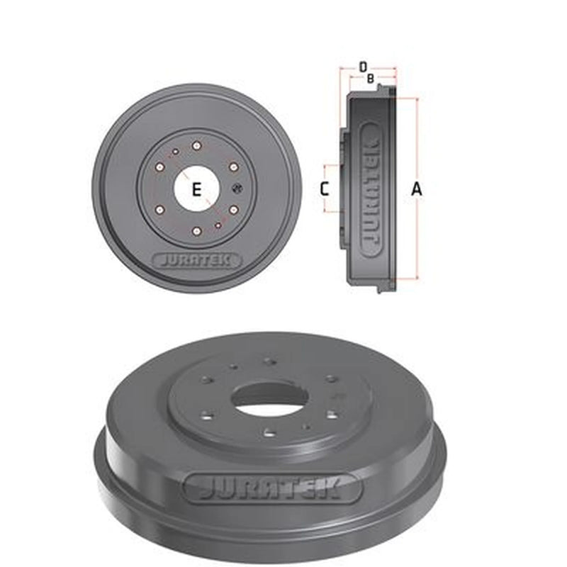 Juratek Brake Drum Assembly Rear JDR062