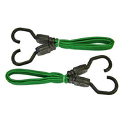 Faithfull Flat Bungee Cord 60cm (24in) Green 2 Piece - FAITDBUNG24