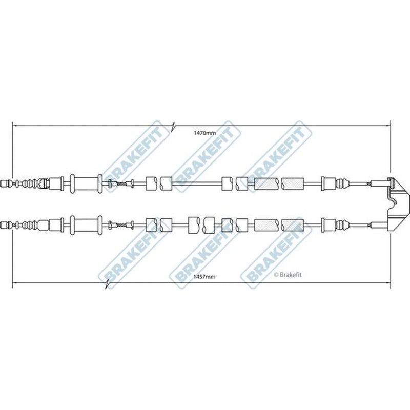 Apec Handbrake Cable Left Rear BBC3472